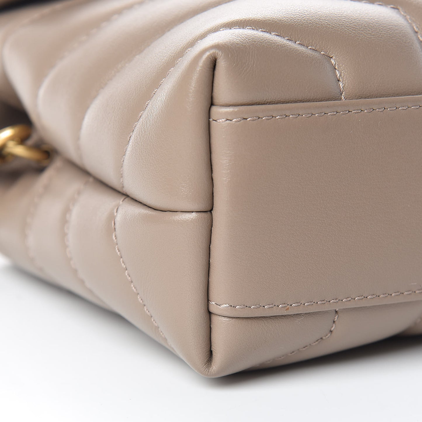 Calfskin Y Quilted Monogram Toy Loulou Chain Satchel Dusty Grey