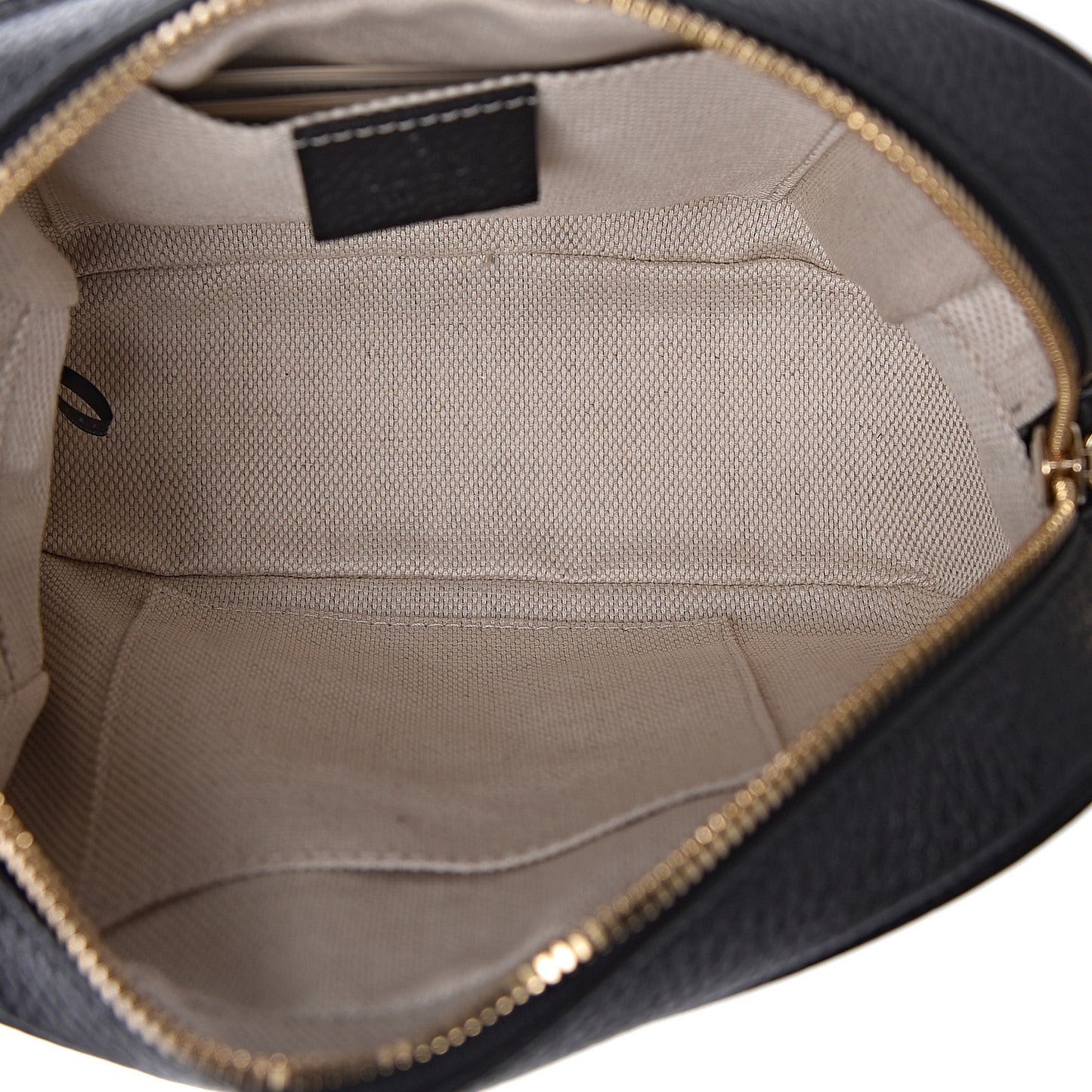 Pebbled Calfskin Small Soho Disco Bag Black
