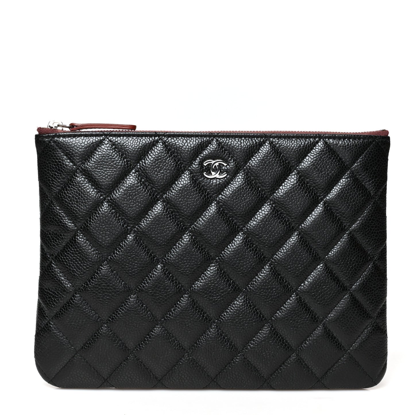 Caviar Quilted Cosmetic Case Black