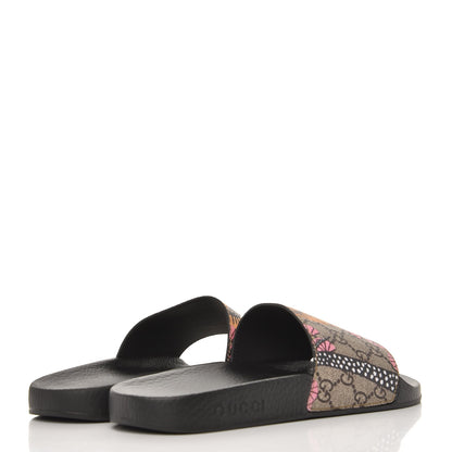 Gucci GG Supreme Monogram Bengal Slide Sandals 39 Beige Pink 4 of 9