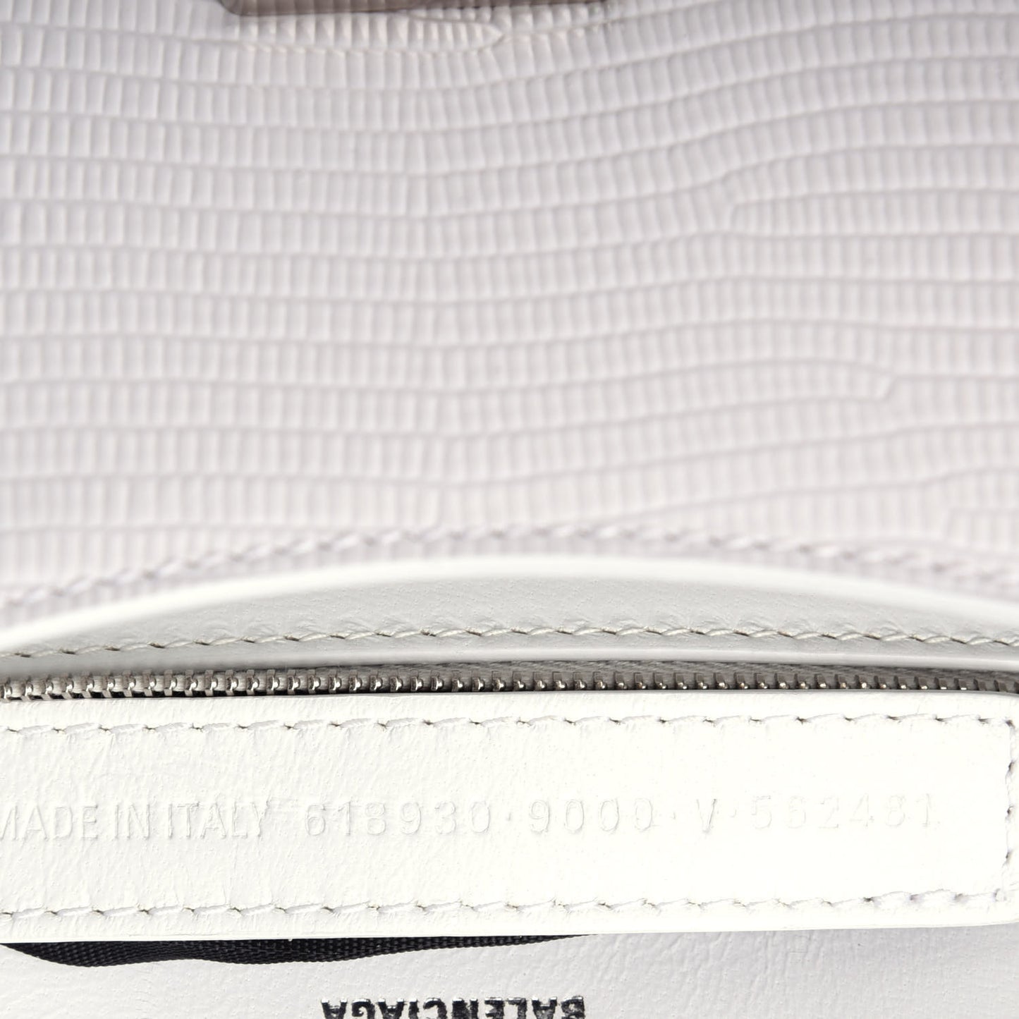 Patent Calfskin Lizard Embossed Ghost Sling Bag Optic White