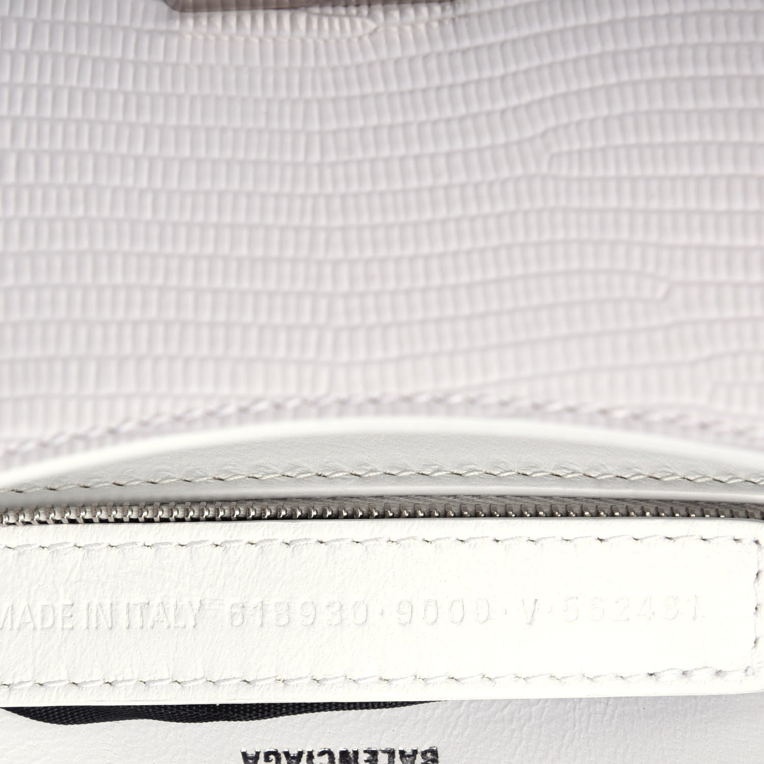 Balenciaga Patent Calfskin Lizard Embossed Ghost Sling Bag Optic White 7 of 12