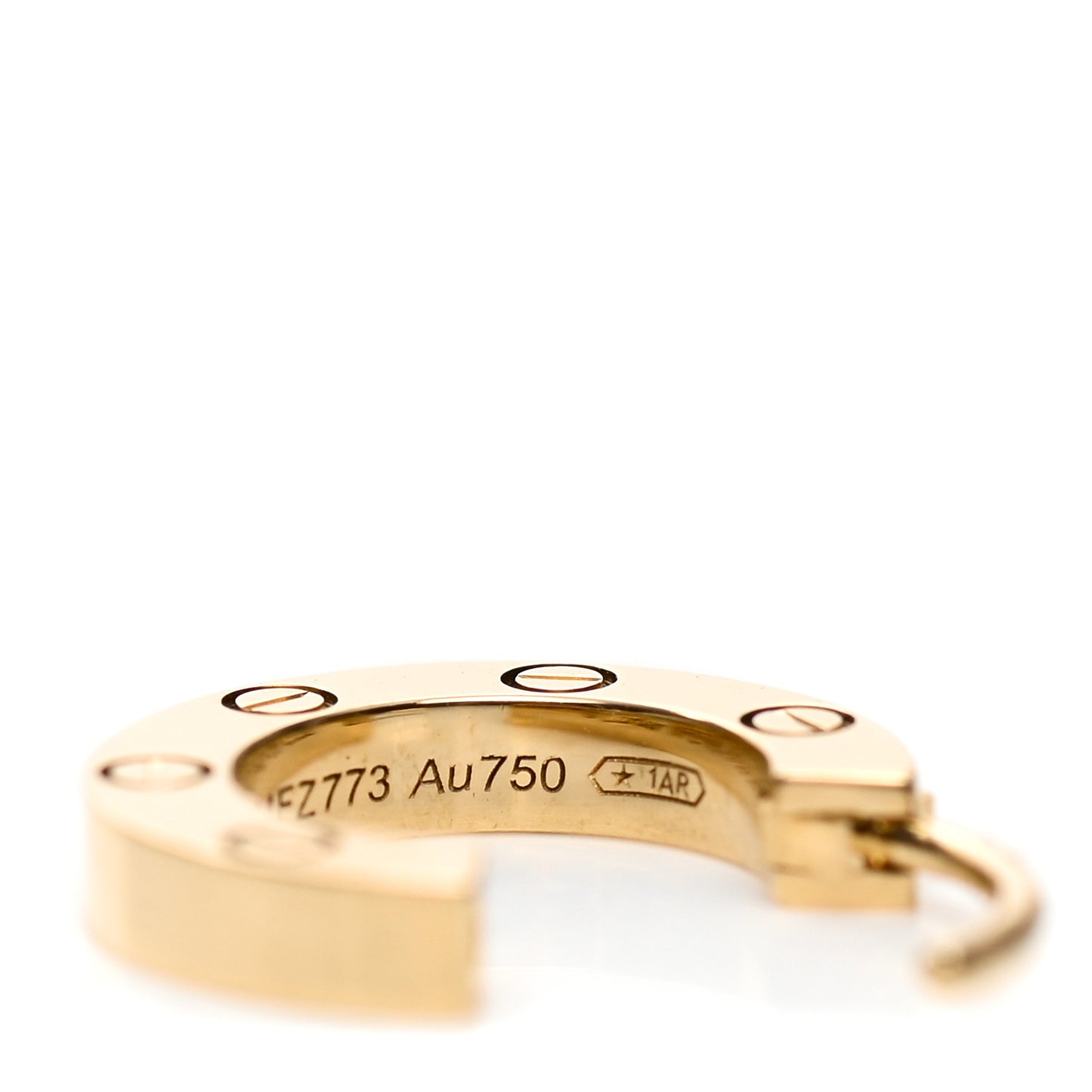 18K Yellow Gold LOVE Hoop Earrings