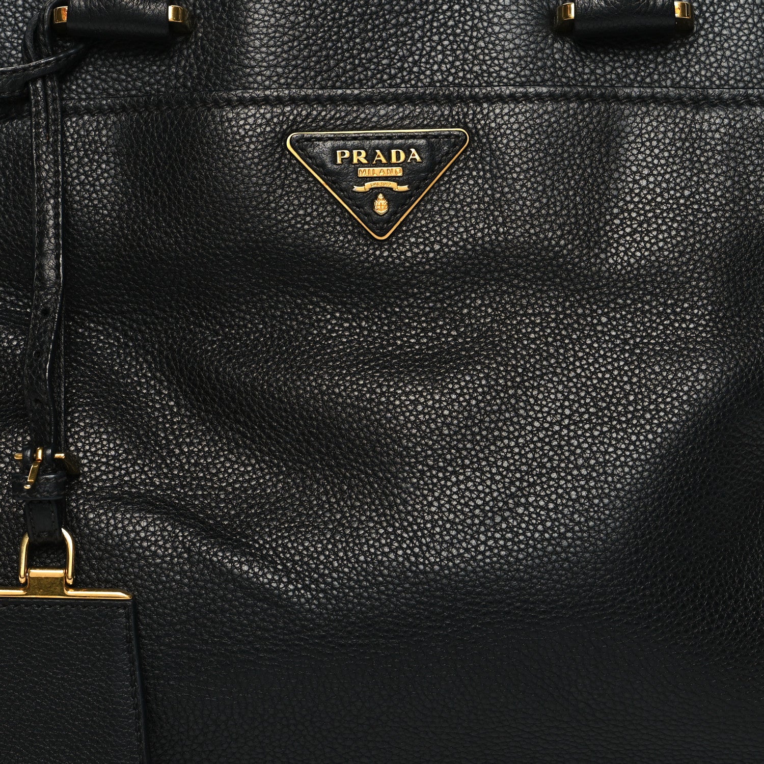 Prada Vitello Daino Tote Black 8 of 11