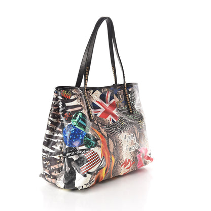 Jimmy Choo Glazed Canvas Project Pep Tote Black 3 of 9