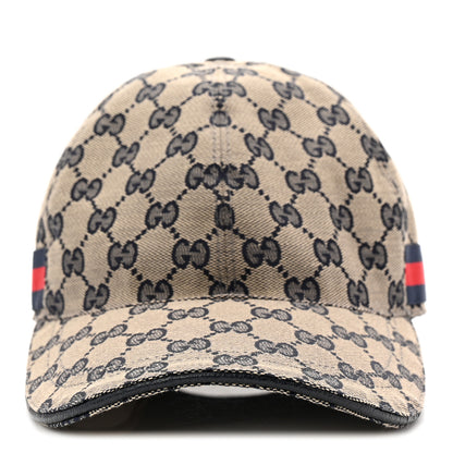 Gucci Monogram Web Baseball Hat S Beige Blue 3 of 9