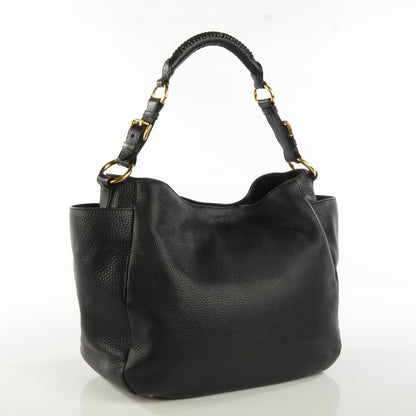 Prada Vitello Daino Side Pocket Hobo Nero Black 3 of 8