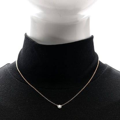Tiffany 18K Rose Gold Diamond .25ct Elsa Peretti Diamonds by the Yard Pendant Necklace 2 of 4