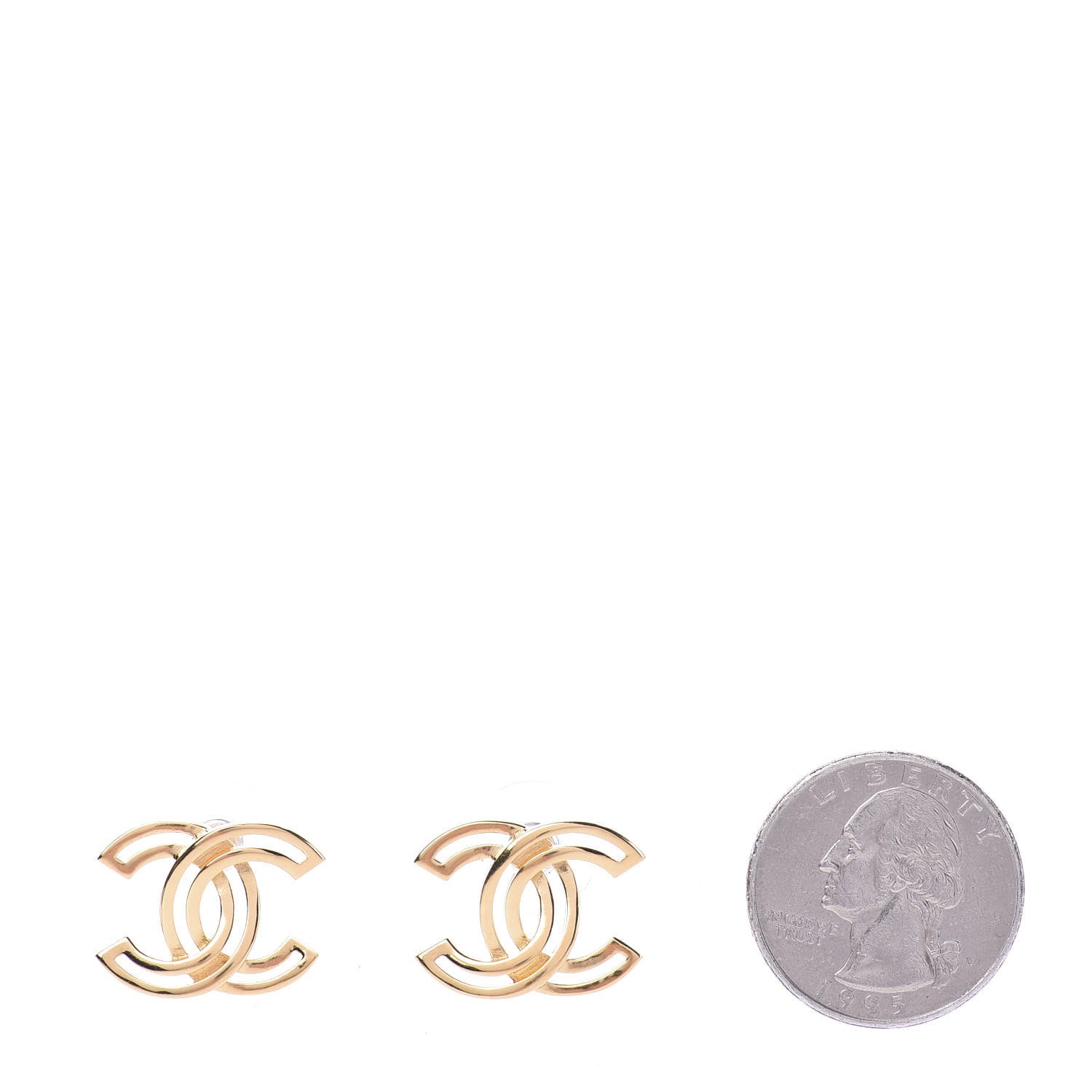 Chanel Metal Obazine CC Earrings Gold 2 of 5