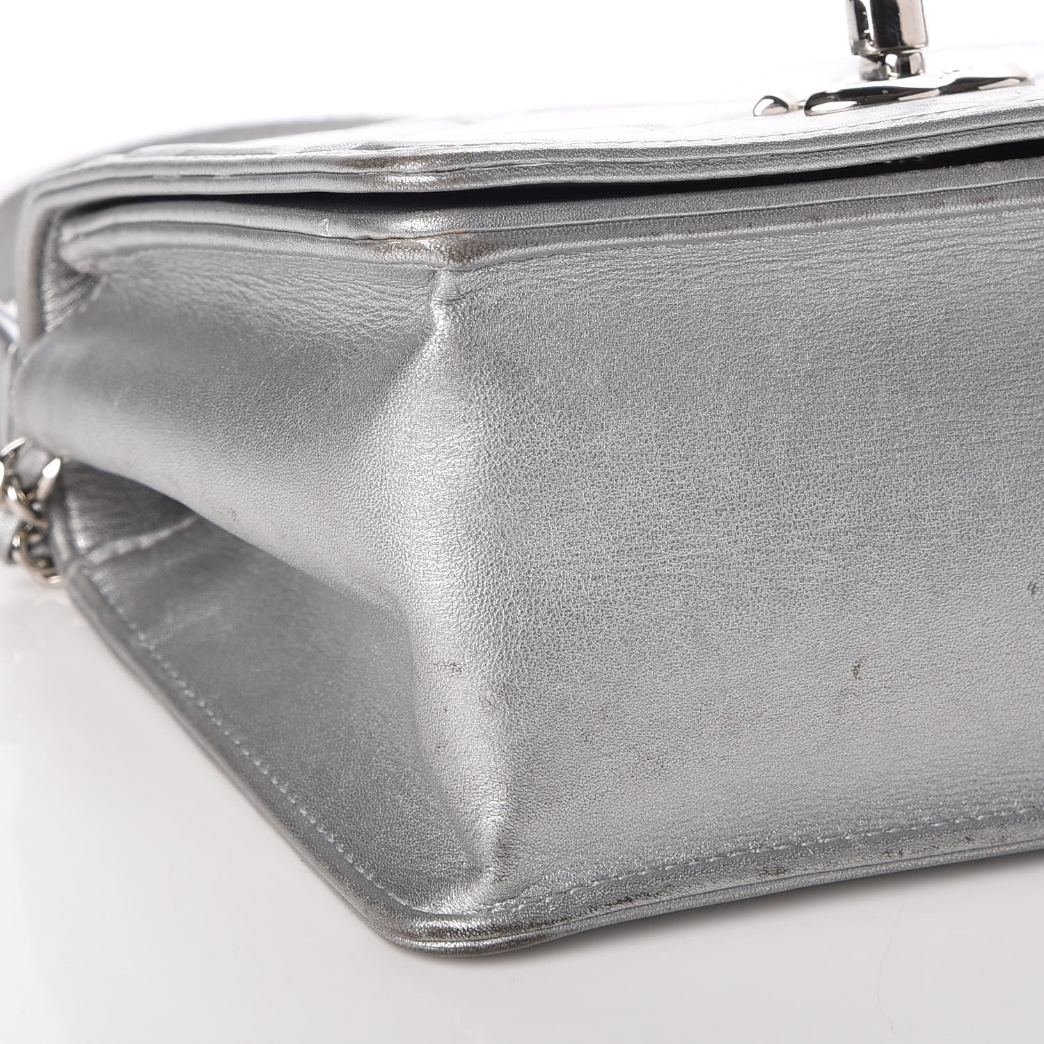 Chanel Metallic Calfskin Mini Propeller Flap Silver 11 of 16