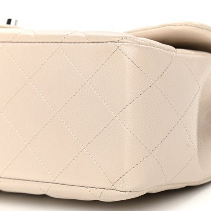 Chanel Caviar Quilted Jumbo Single Flap Ecru 10 of 11