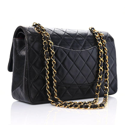 Chanel Lambskin Quilted Medium Double Flap Black 3 of 21
