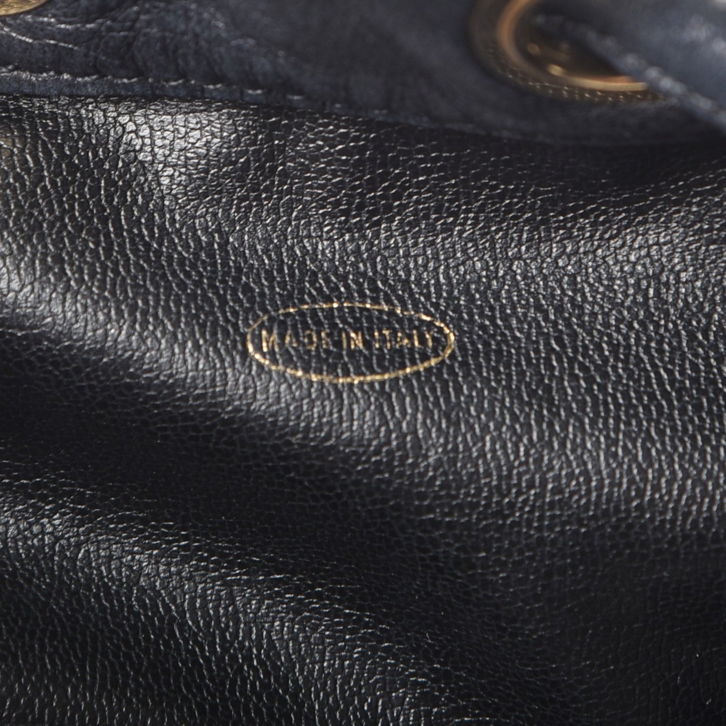 Lambskin CC Drawstring Bag Black