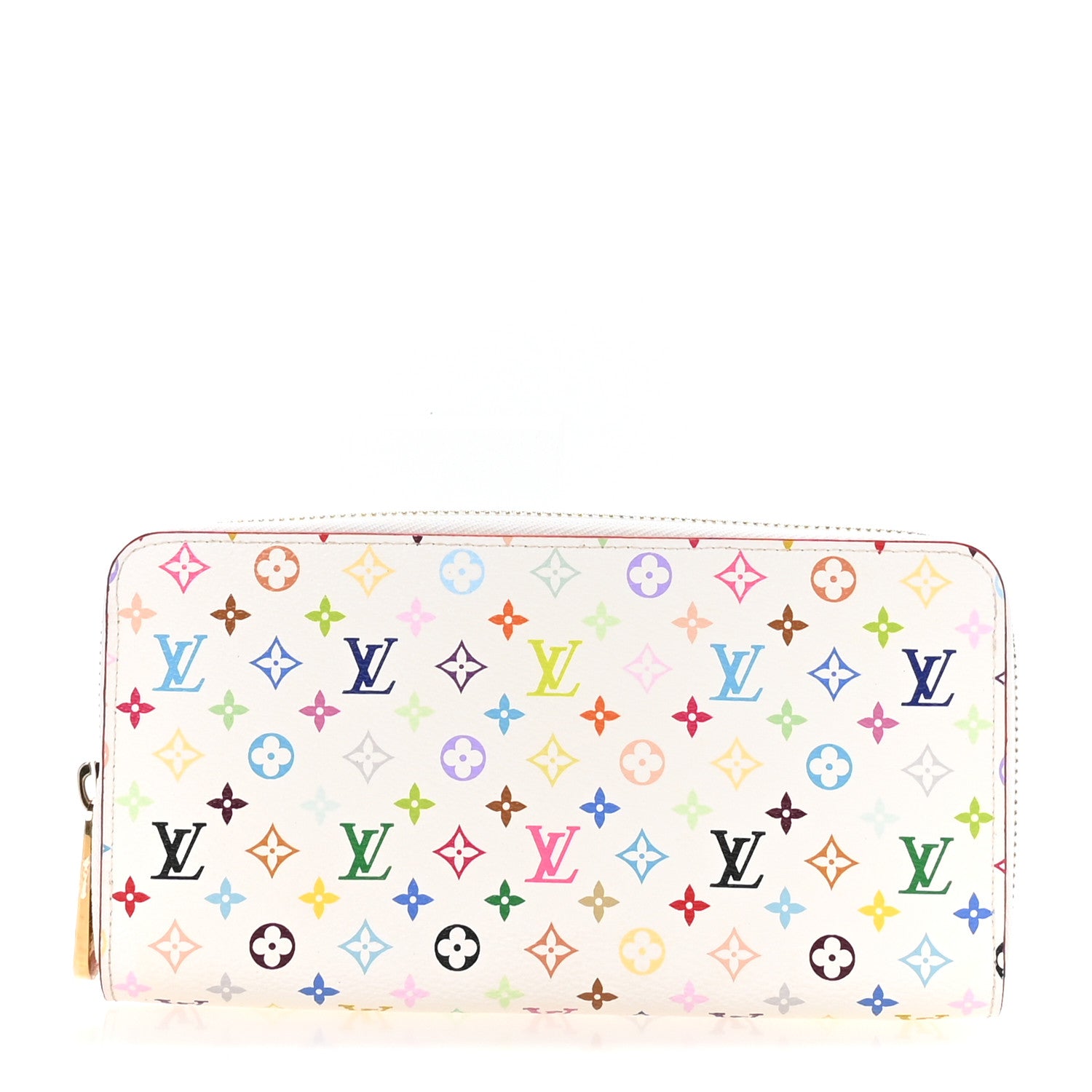 Louis Vuitton Monogram Multicolor Zippy Wallet White Litchi 1 of 7