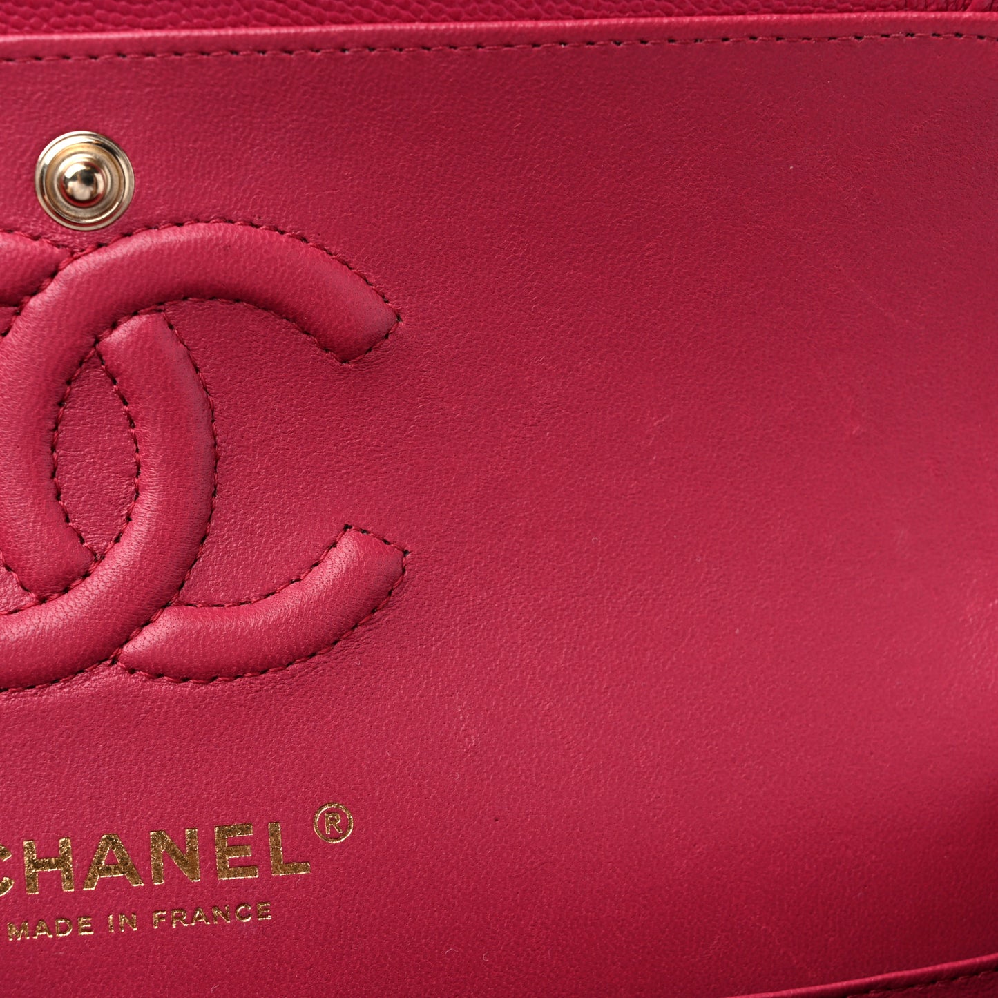 Caviar Quilted Small Double Flap Dark Pink
