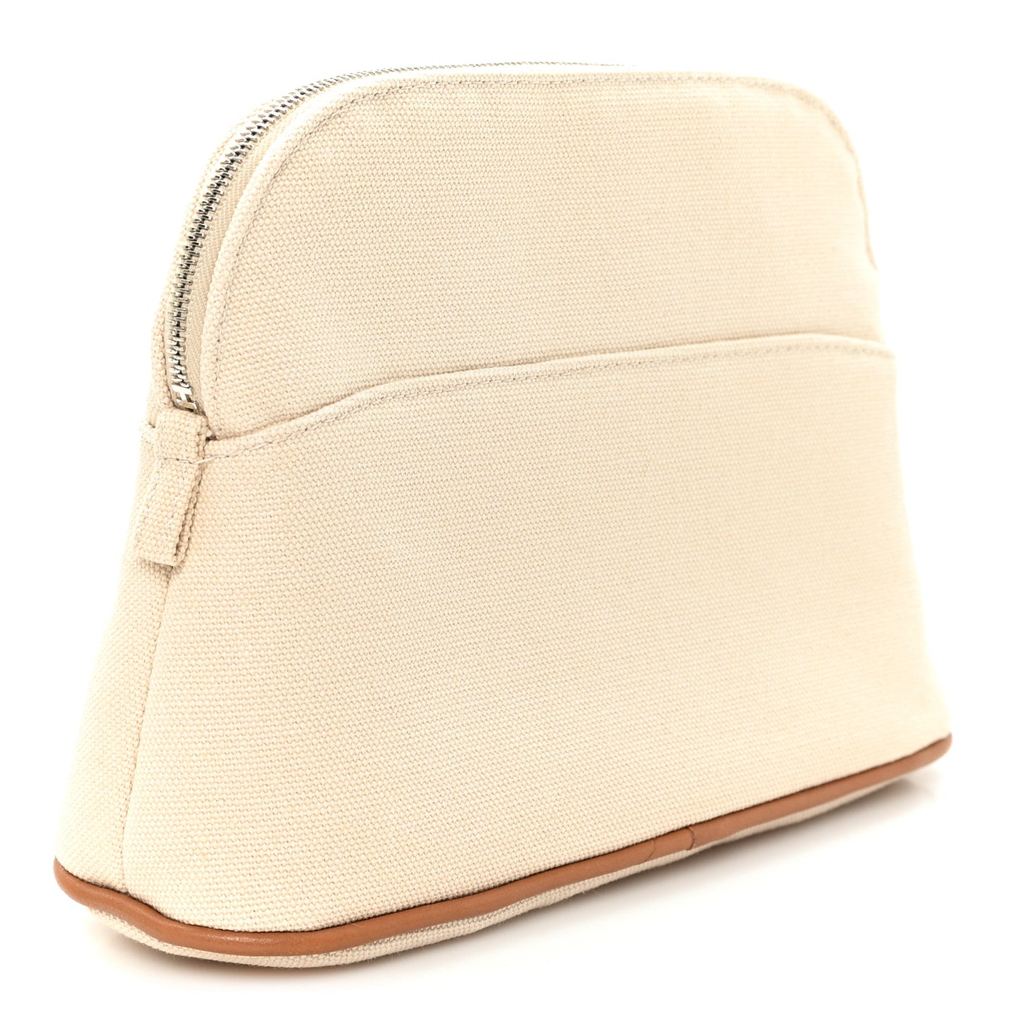 Cotton Canvas Mini Bolide Travel Cosmetic Pouch Naturel