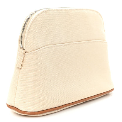 Hermes Cotton Canvas Mini Bolide Travel Cosmetic Pouch Naturel 3 of 6