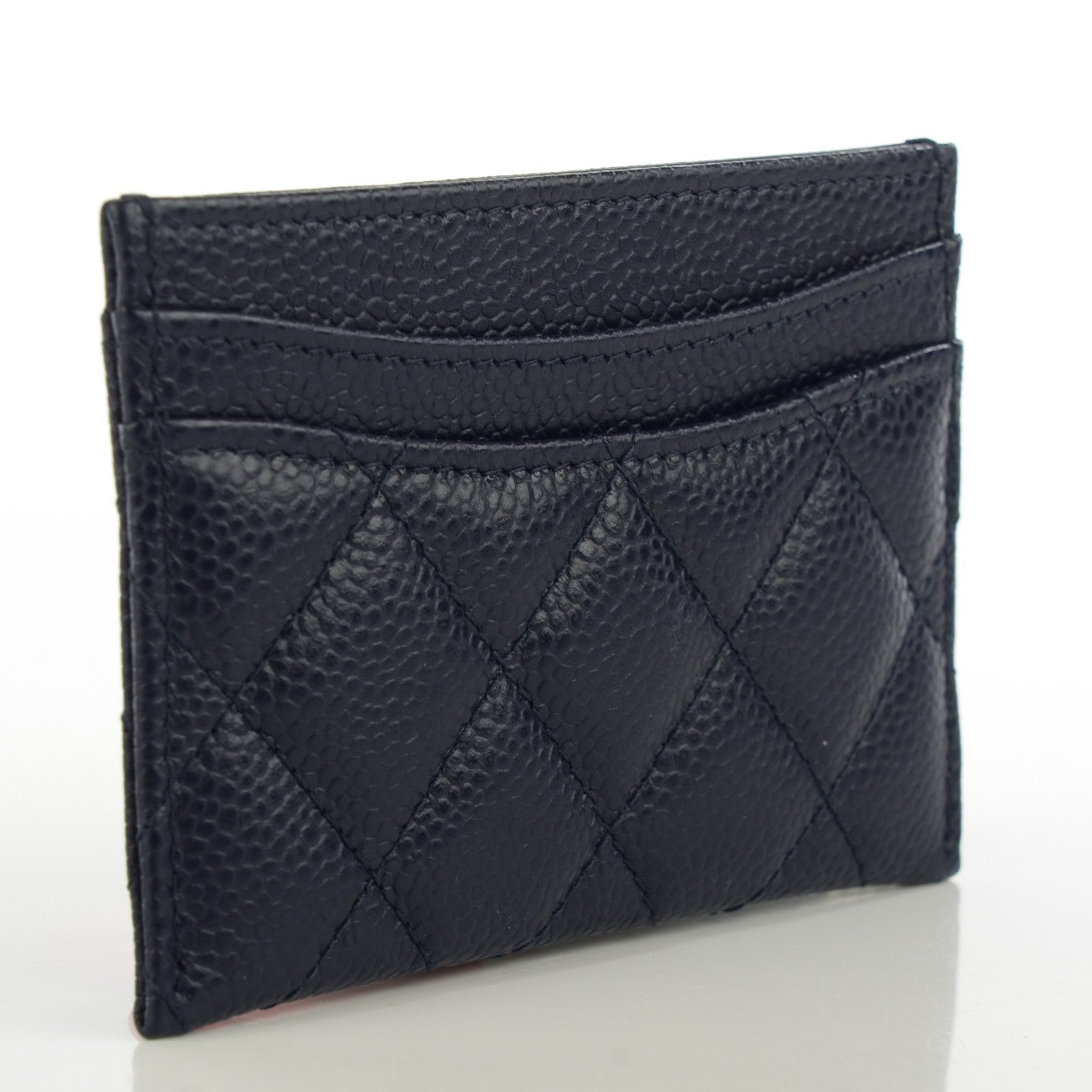 Chanel Caviar Quilted Card Holder Navy Blue 3 of 8