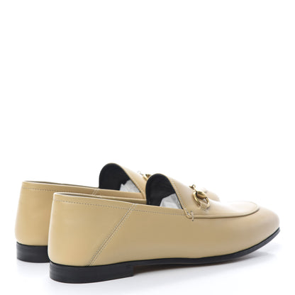 Gucci Lambskin Womens Brixton Horsebit Loafers 37 Wheat 4 of 8