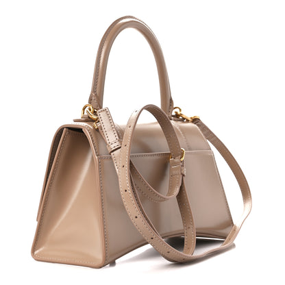 Balenciaga Shiny Box Calfskin Small Hourglass Top Handle Bag Sand 3 of 12