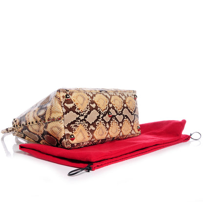 Valentino Garavani Python Rockstud Dome Satchel Ivory 4 of 9