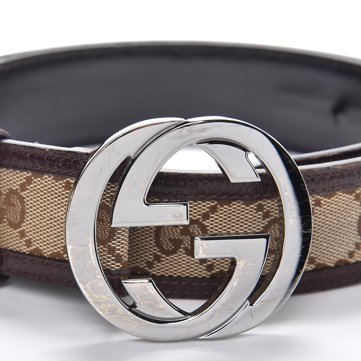 Gucci Monogram Interlocking G 40mm Belt 90 36 Dark Brown 4 of 9