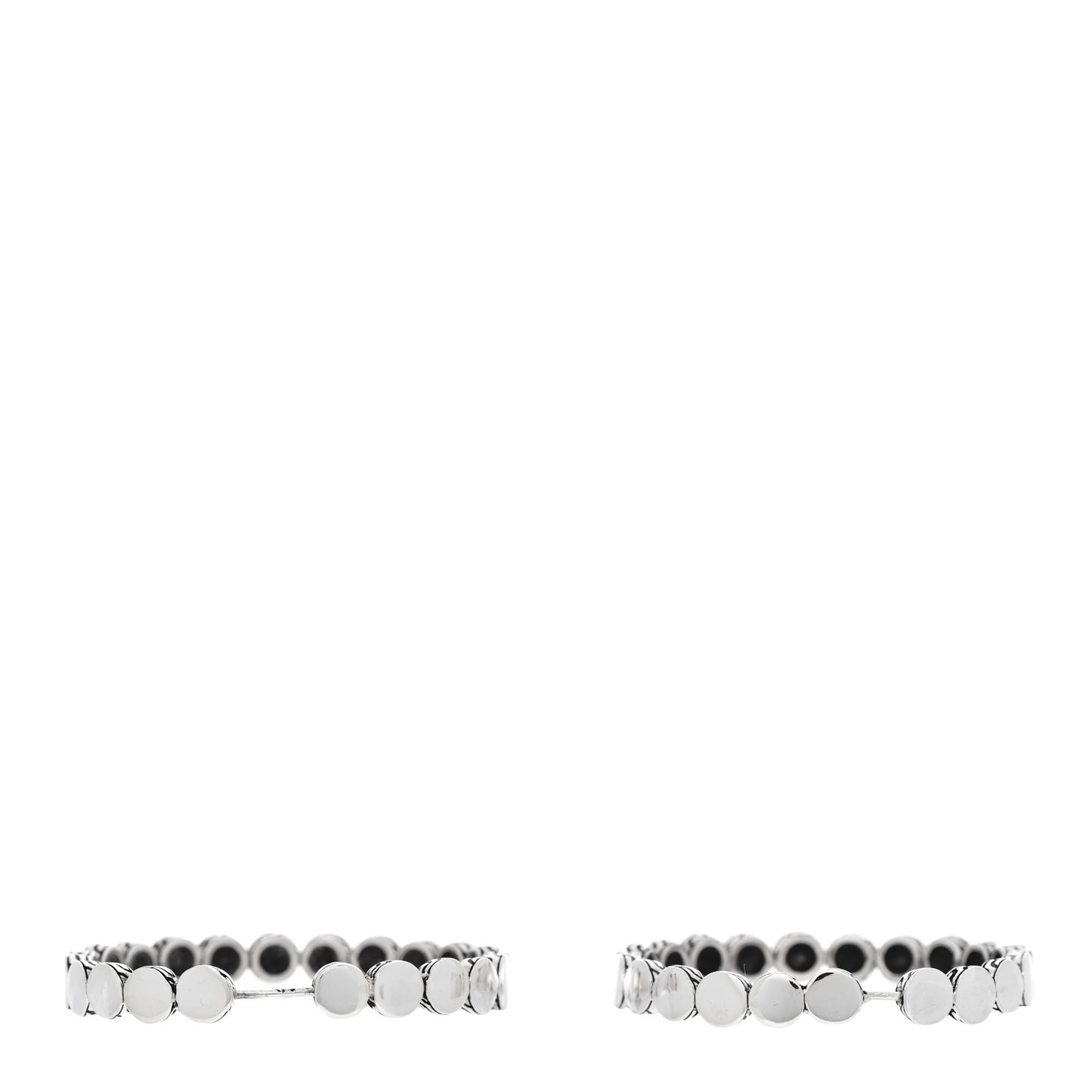 Sterling Silver Dot Hoop Earrings