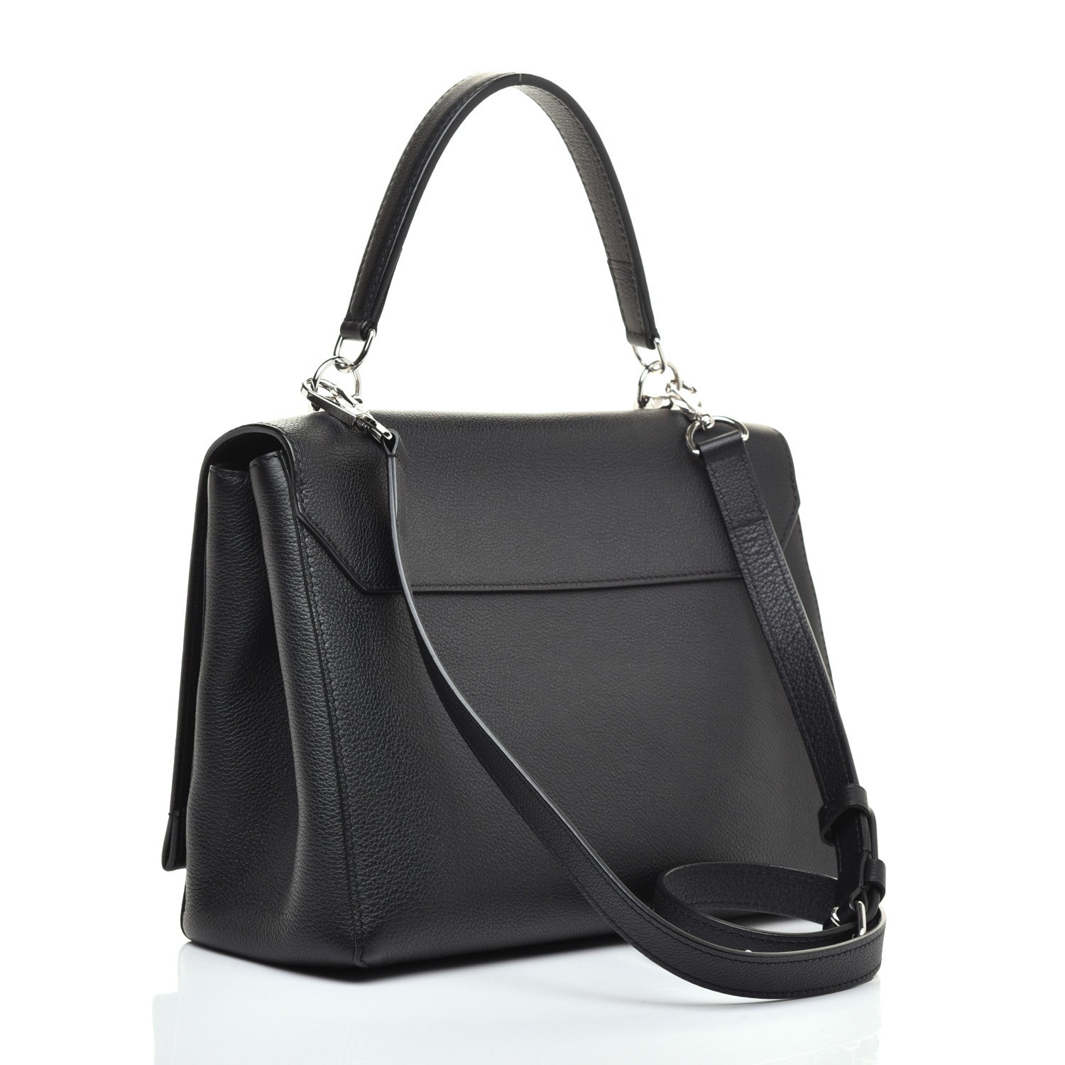 Louis Vuitton Soft Calfskin Lockme II Top Handle Black 3 of 8