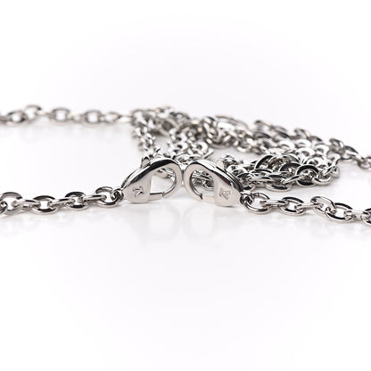 Louis Vuitton Felicie Chain Long Shoulder Strap Silver 3 of 4
