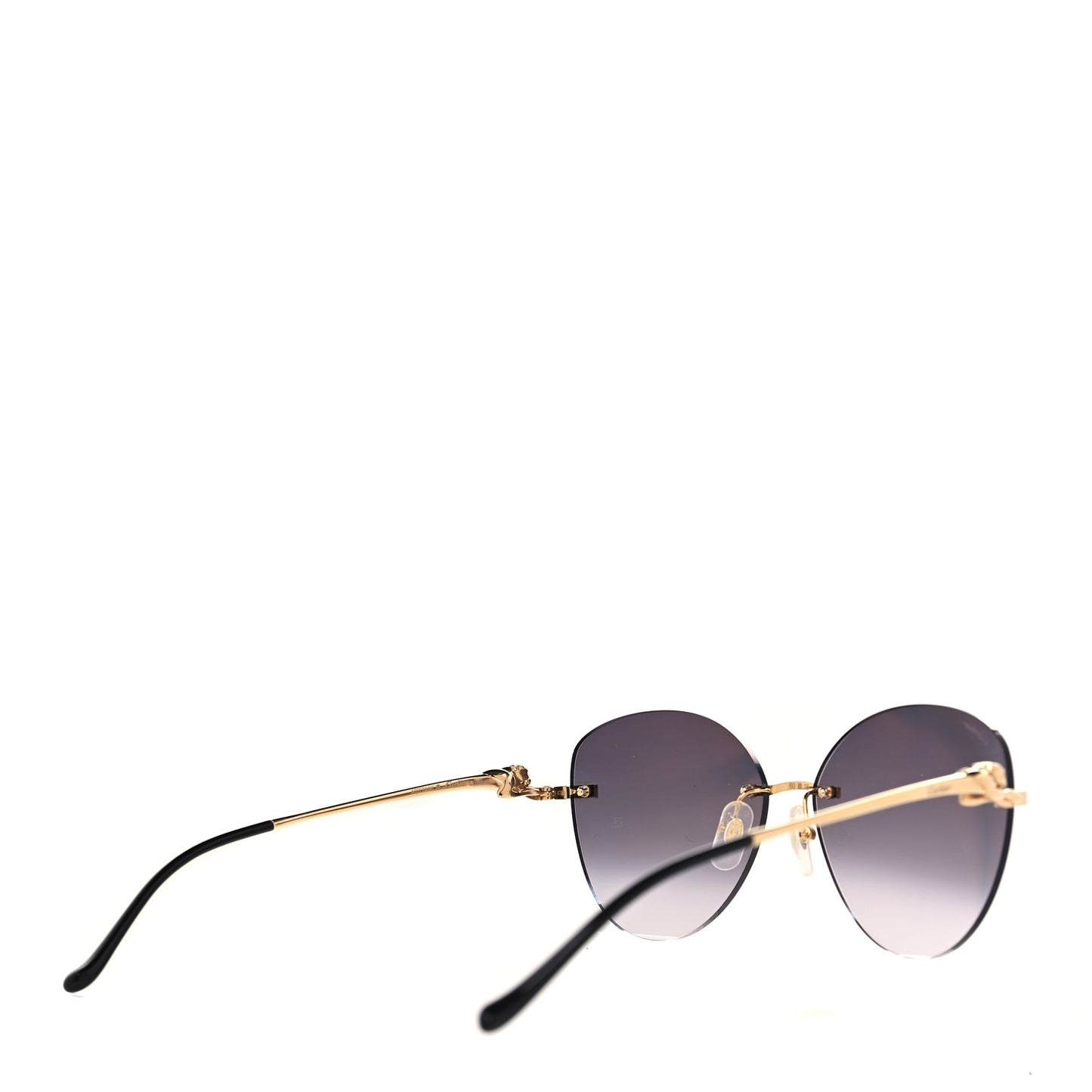 Panthere De Cartier Aviator Sunglasses Gold