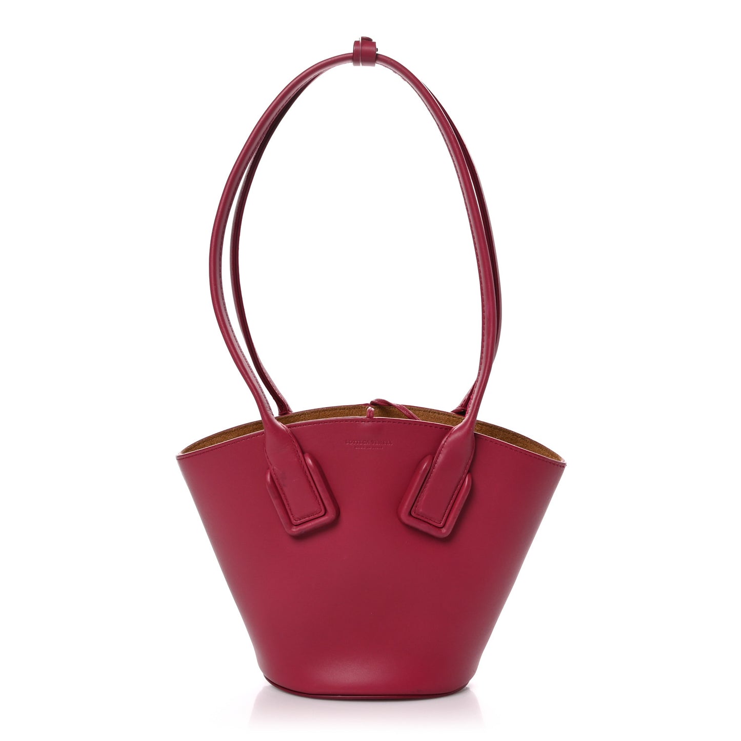 Calfskin Small Basket Tote Amaranto