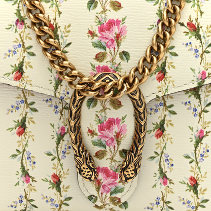 Gucci Calfskin Floral Print Mini Dionysus Chain Wallet Ivory Pink 7 of 9