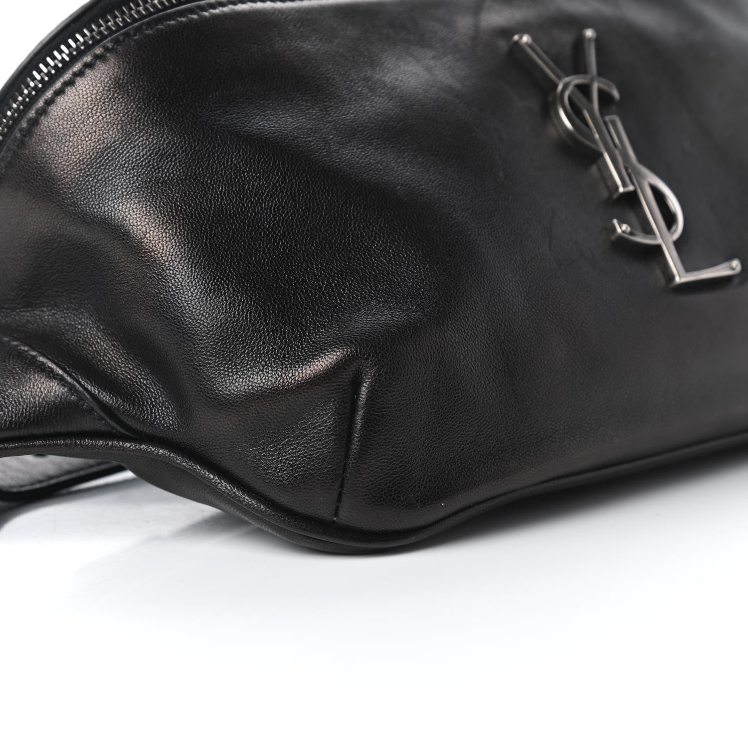 Saint Laurent Calfskin Monogram Belt Bag Black 6 of 11