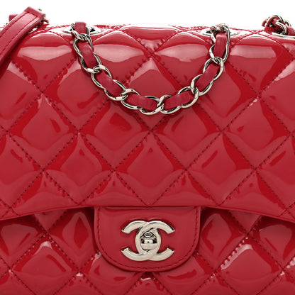 Chanel Patent Quilted Small Rock In Rome Single Flap Dark Pink 5 of 13