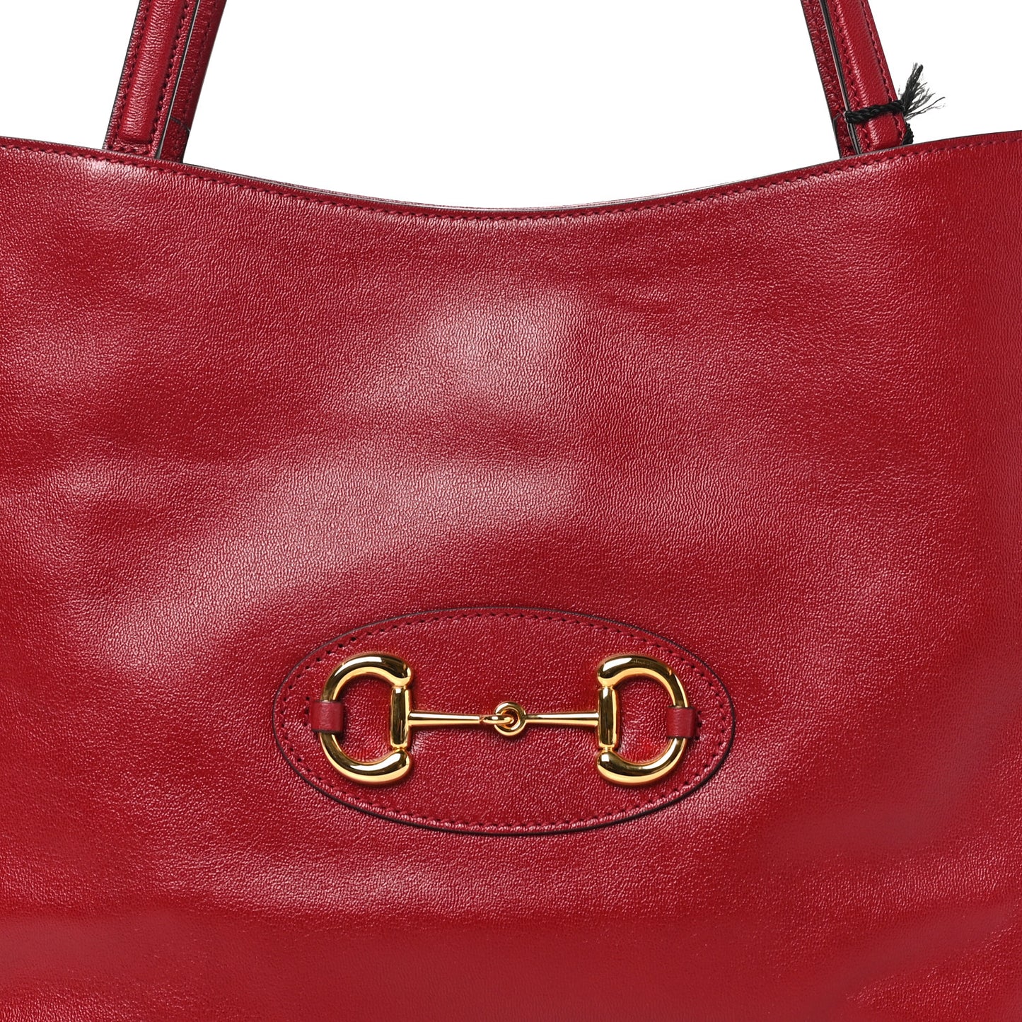 New Sakai Calfskin Lux Horsebit 1955 Tote Bag New Cherry Red