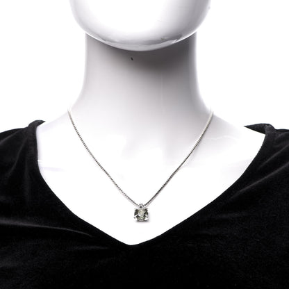 David Yurman Sterling Silver Diamond Prasiolite 11mm Chatelaine Pendant Necklace 2 of 6