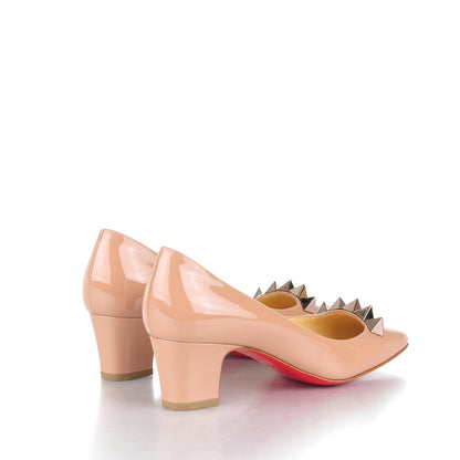 Christian Louboutin Patent Pyramidam 45 Pumps 37.5 Nude 4 of 7