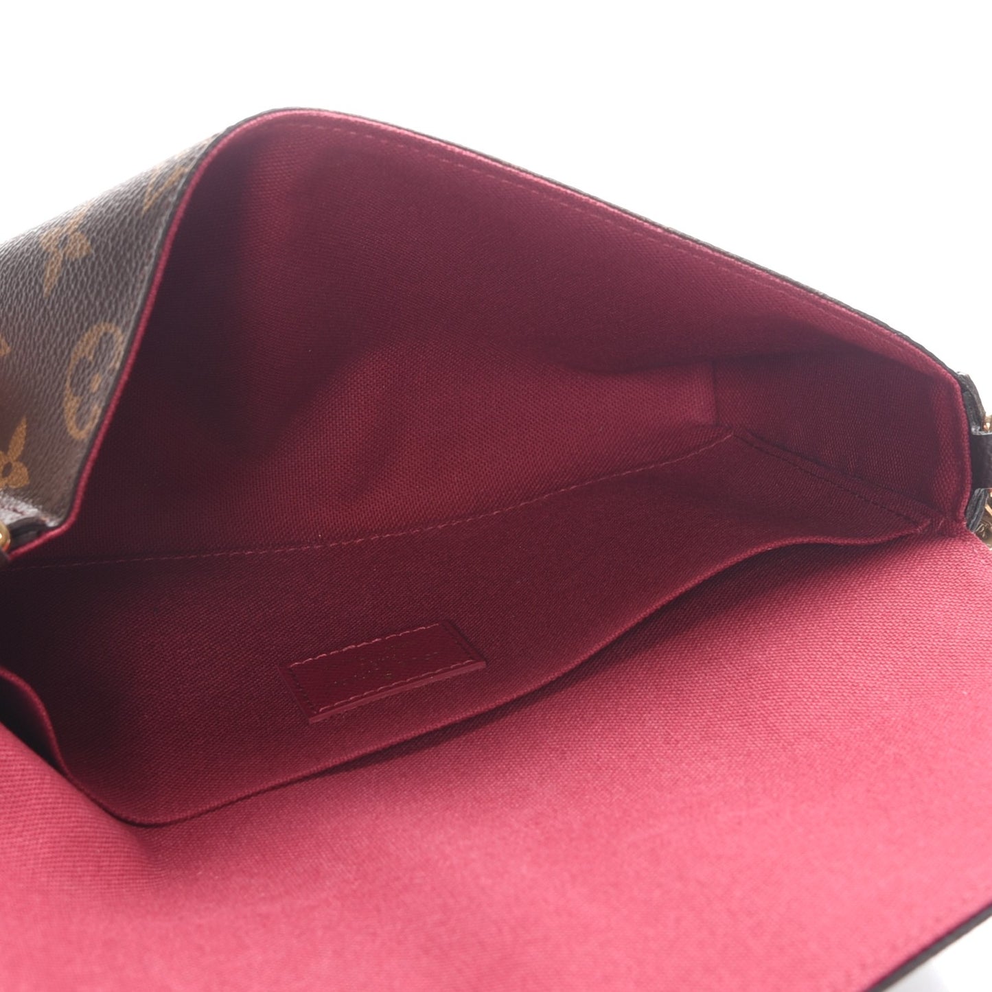 Monogram Pochette Felicie Chain Wallet Fuchsia