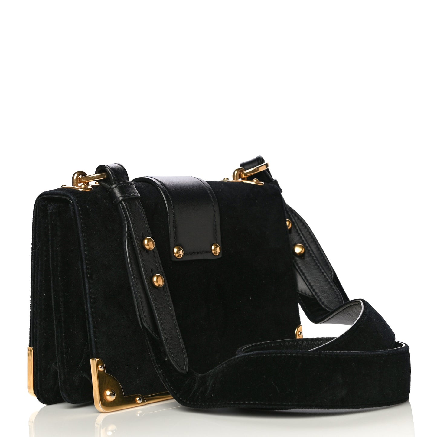 Velvet City Calfskin Cahier Bag Black
