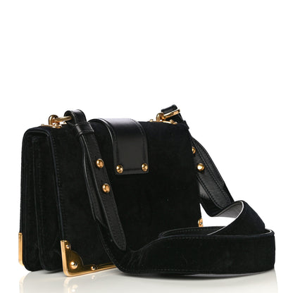 Prada Velvet City Calfskin Cahier Bag Black 3 of 13