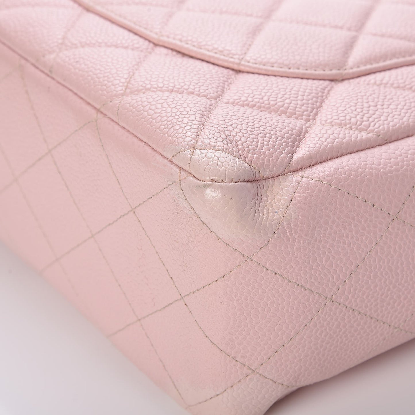 Caviar Jumbo Single Flap Pink