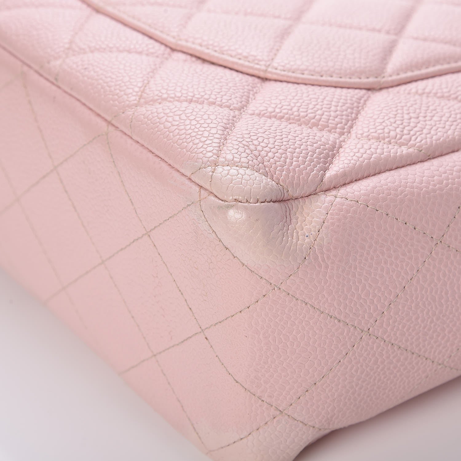 Chanel Caviar Jumbo Single Flap Pink 12 of 12