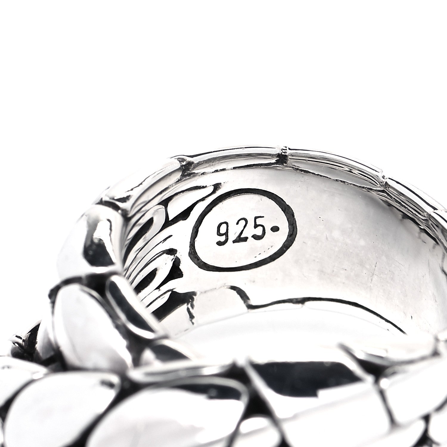 John Hardy Sterling Silver Kali Twist Ring 54 7 5 of 5