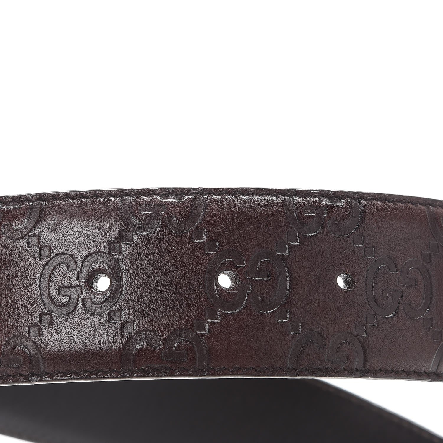 Gucci Guccissima Interlocking G Belt 80 32 Dark Brown 7 of 7