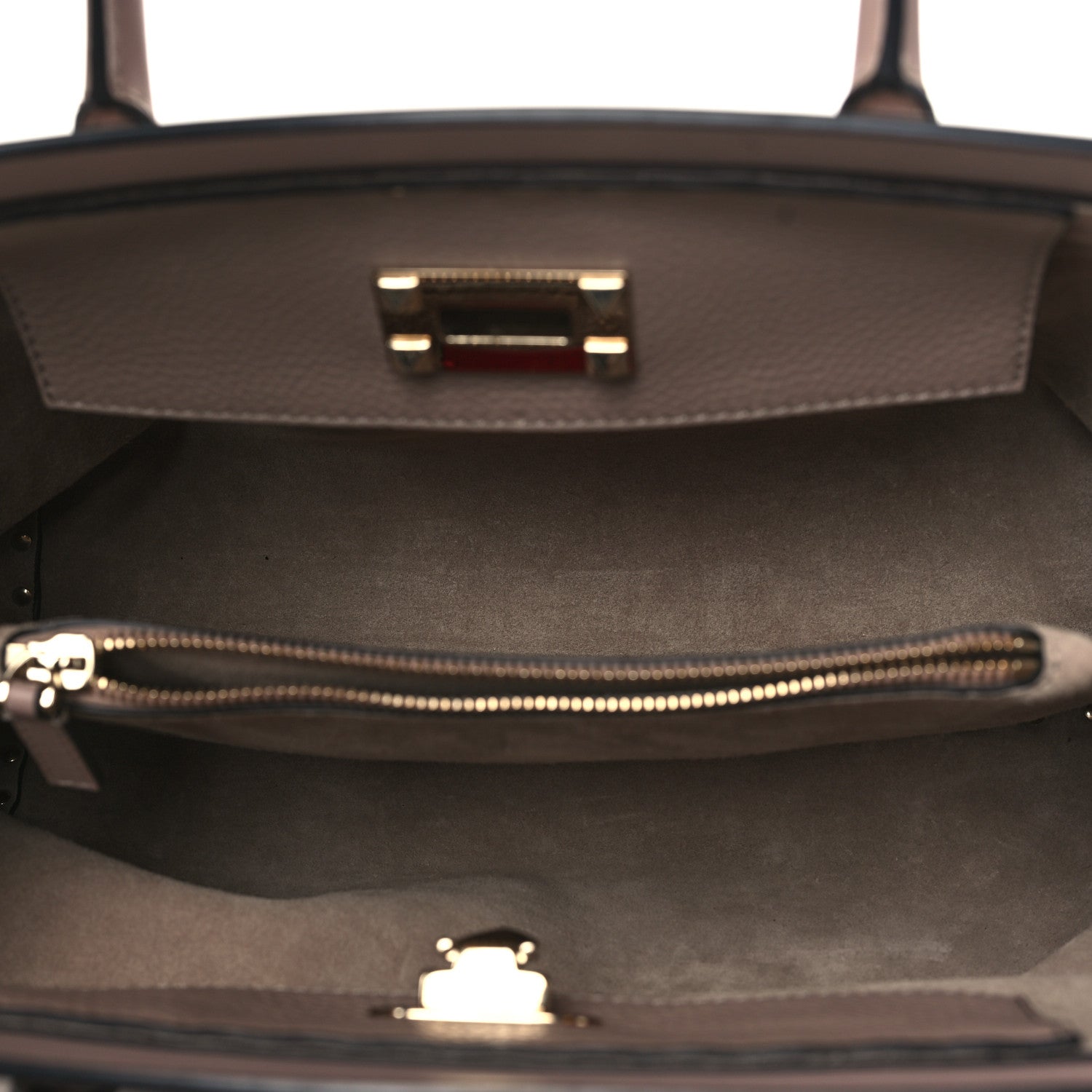 Valentino Garavani Pebbled Calfskin Small Rockstud Double Handle Bag Poudre 5 of 8