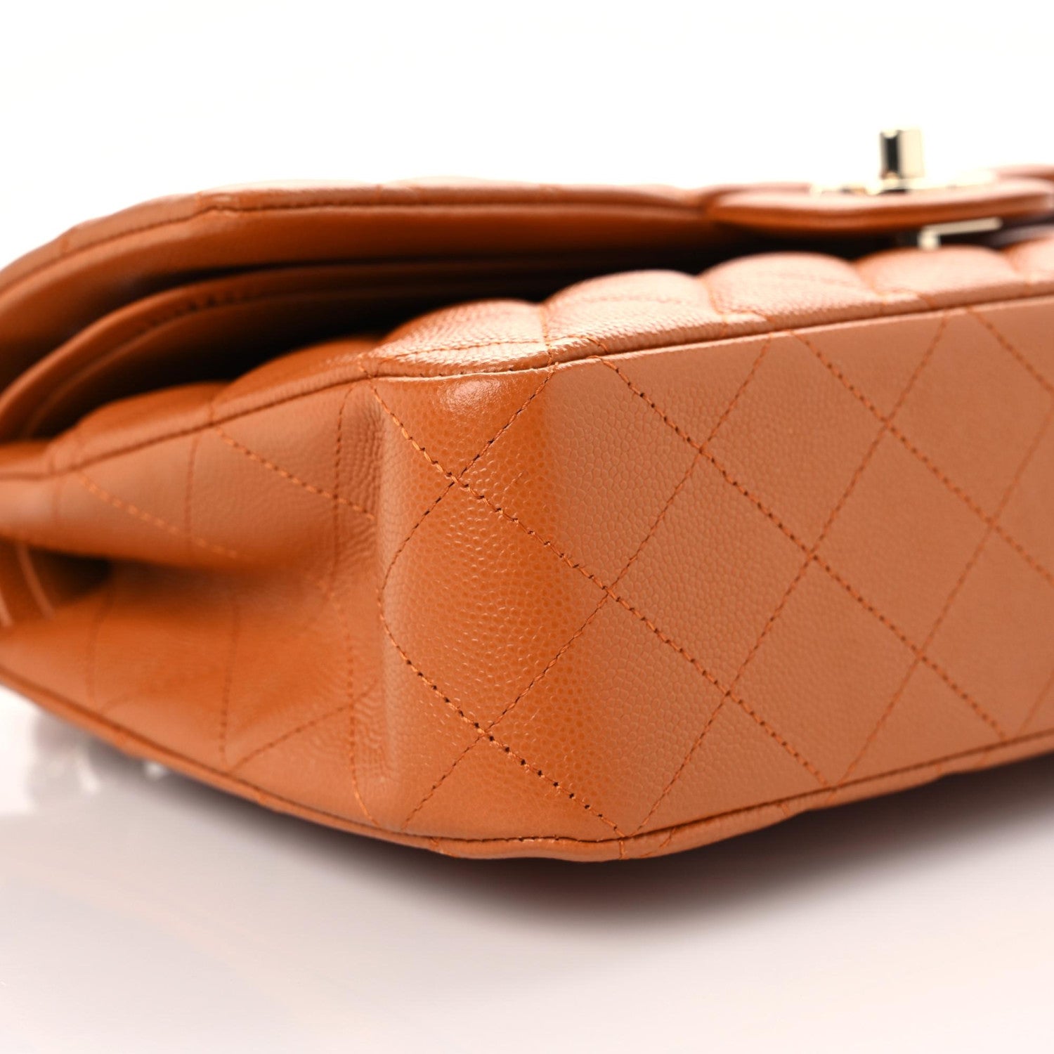 Chanel Caviar Quilted Medium Double Flap Light Brown 6 of 10