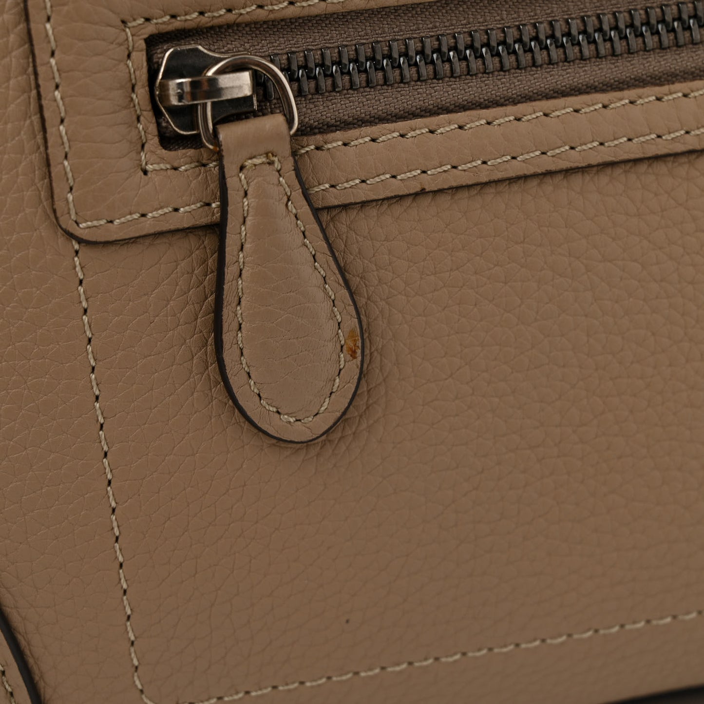 Drummed Calfskin Micro Luggage Dune