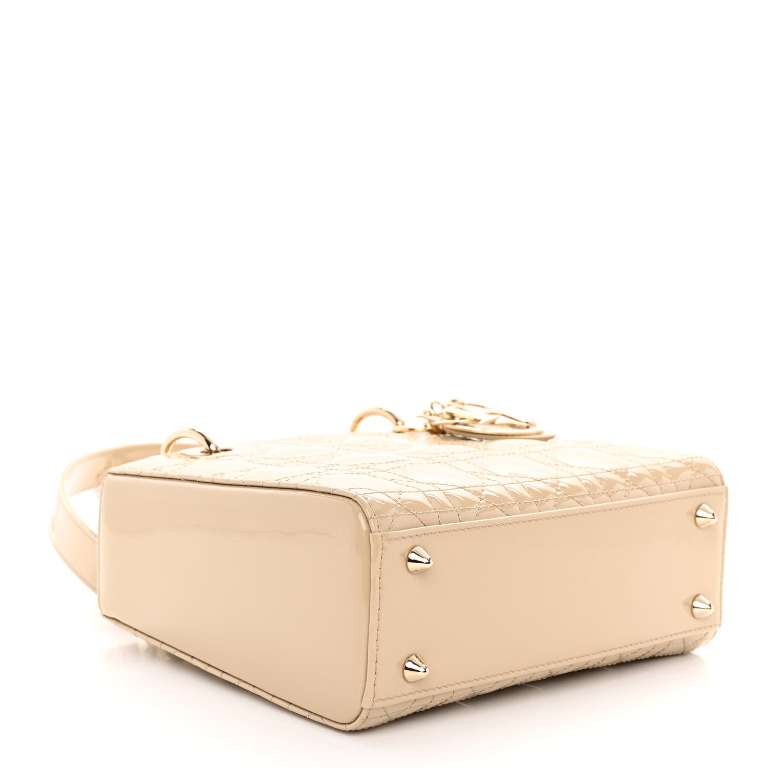 Christian Dior Patent Cannage Small Lady Dior Beige 4 of 10