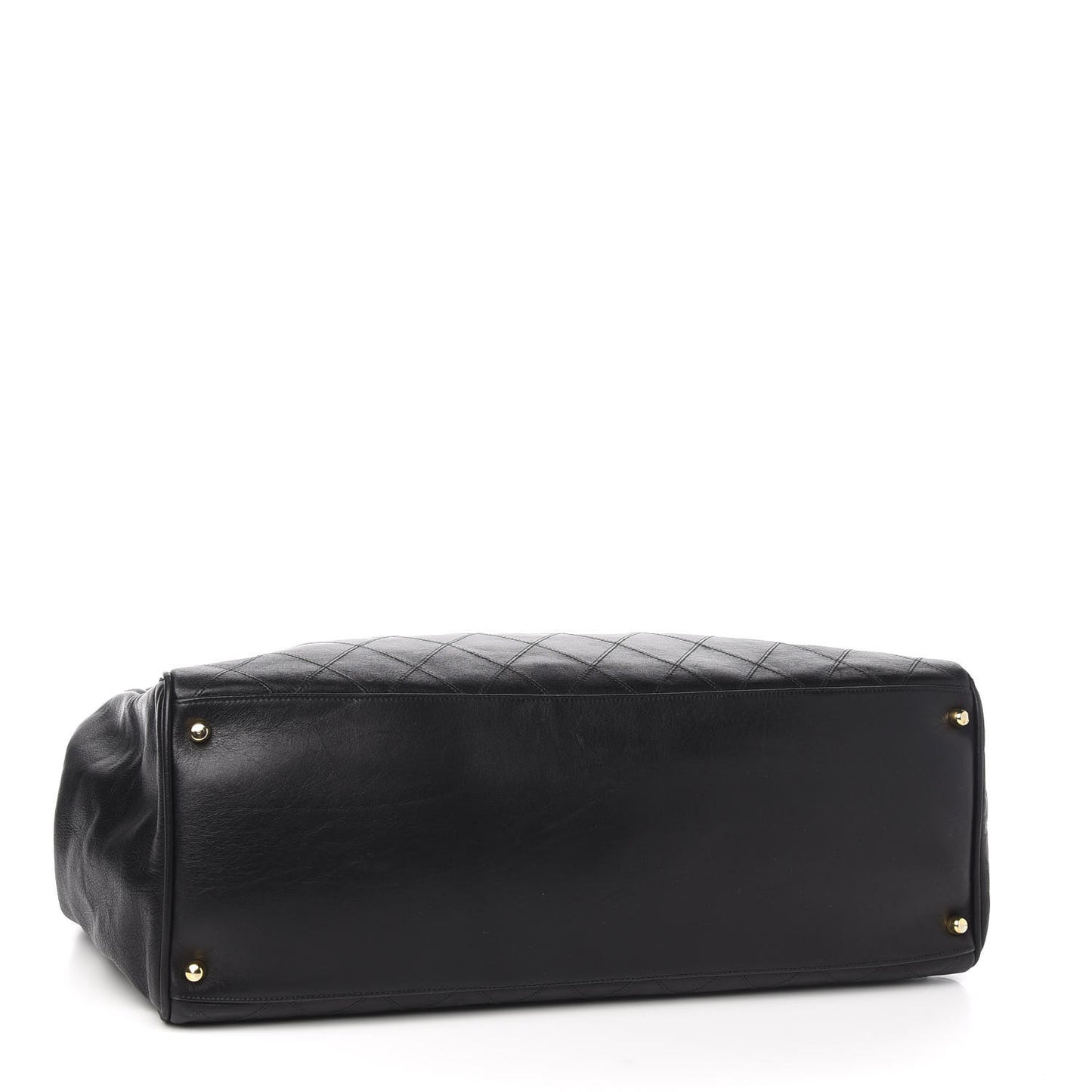 Calfskin Stitched XL Weekender Black