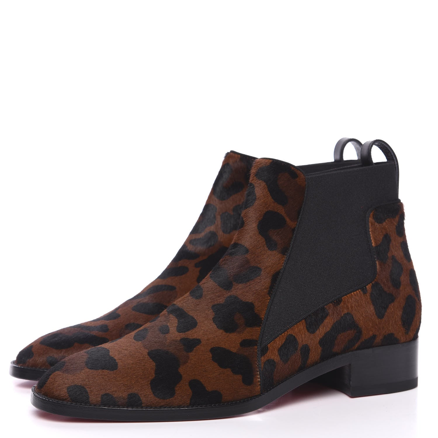Christian Louboutin Calf Hair Leopard Print Marmada Flat Chelsea Boot 36.5 Brown 3 of 6